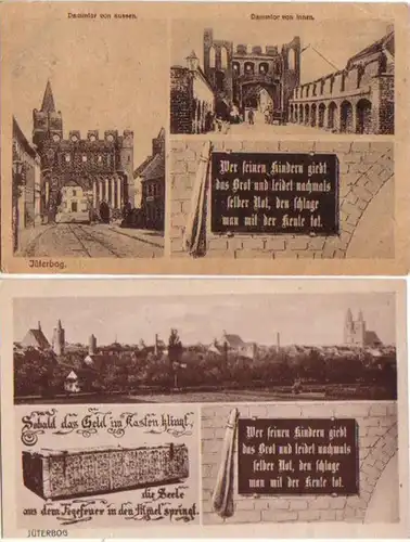 15219/2 Multi-image Ak Jüterbog dans le Brandebourg vers 1920