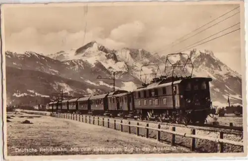 15206 Ak Deutsche Reichsbahn Zug in den Alpen 1936