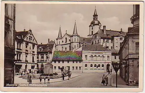 15194 Ak Meerane (Sachsen) Thälmannplatz 1955