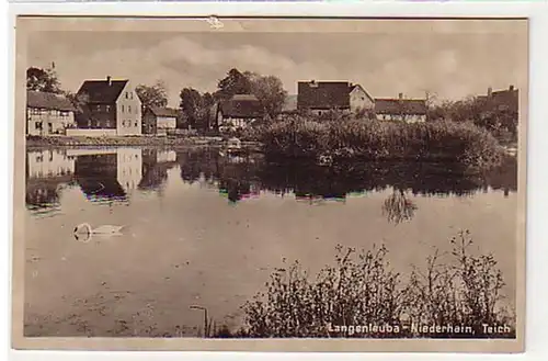15193 Ak Langenleuba Niederhain Teich um 1930