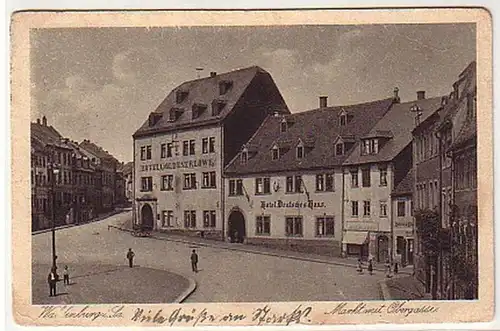 15176 Ak Waldenburg à Sa. Markt avec Obergasse 1929