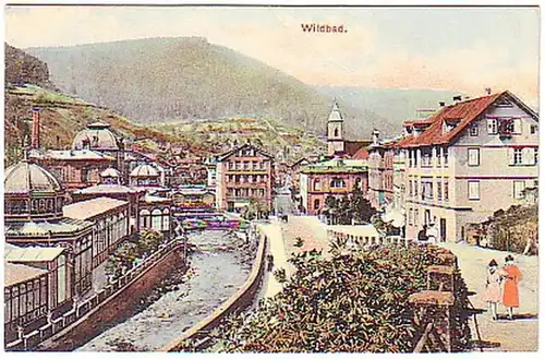 15171 Ak Wildbad Württemberg Totalansicht 1907