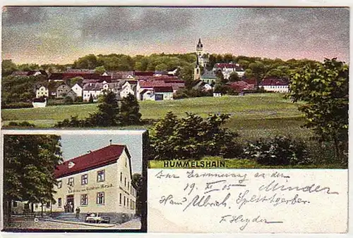 15138 Ak Hummelshain Gasthaus zum goldenen Hirsch 1905