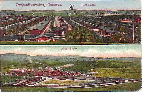 15121 Multi-image Ak terrain d'exercice militaire Münsingen 1924