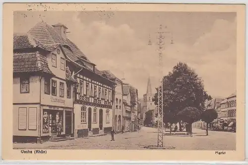 15120 Ak Vacha (Rhön) Markt mit Buchhandlung 1929