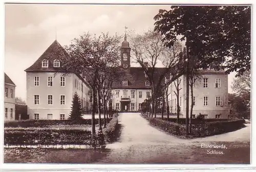 15119 Foto Ak Elsterwerda Schloss um 1940