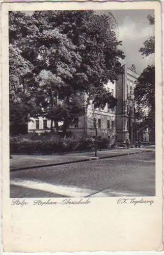 15116 Ak Stolp in Pom. Stephan Oberschule 1944