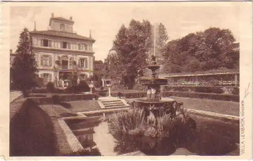 15091 Ak Munich Villa Lenbach 1918