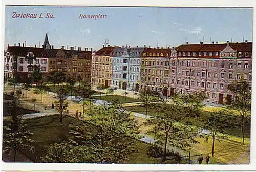 15088 Ak Zwickau in Sachsen Römerplatz 1915
