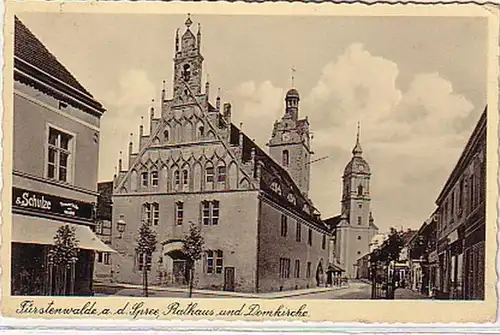 15082 Ak Fürstenwalde à la Spree Hôtel de ville 1939