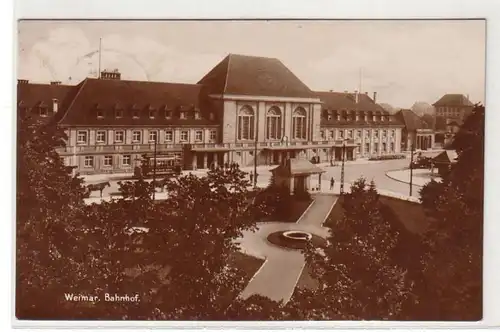 15069 Ak Weimar Bahnhof 1927