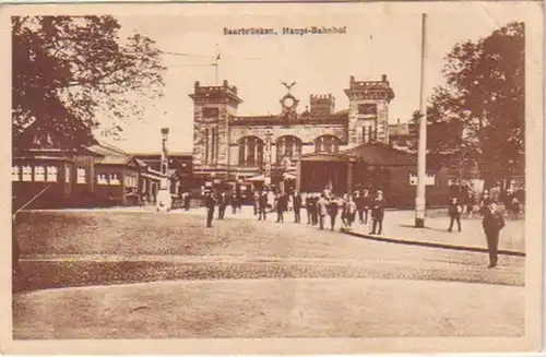 15067 Ak Saarbrücken Hauptbahnhof um 1930