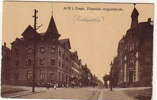 15042 Ak Aue dans l'Archive Friedrich August Straße vers 1920
