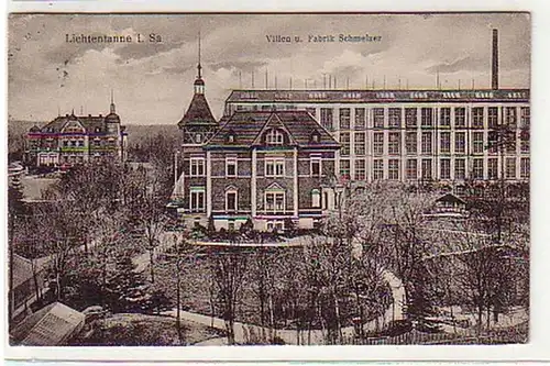 15041 Ak Lichtentanne Villas & Fabrik Schmelfer 1931