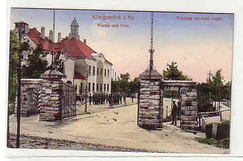 15037 Poste de terrain Ak Königsbrück I.S. Garde et poste 1916