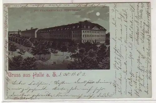 15028 Carte de la Lune de Gris de Halle à la Salle 1903