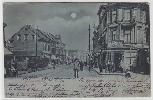 15025 Carte de la Lune Salutation de Remscheid 1901