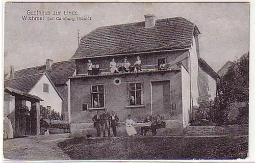 15022 Ak Wichmar bei Camburg Saale Gasthaus um 1920