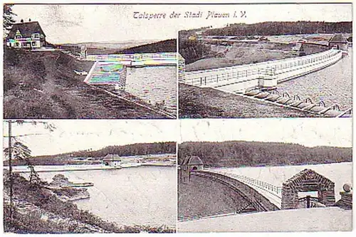 15011 Multi-image Ak barrage de la ville de Plauen i.V. 1913