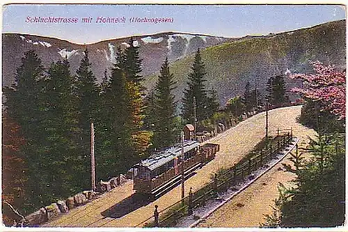 15010 Ak Schluchtstraße avec Hohneck Hochvogesen 1915