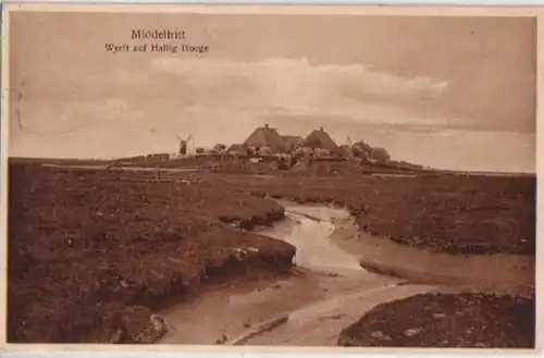 15002 Ak Middeltritt Werft auf Hallig Hooge 1927