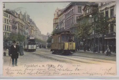 14986 Ak Frankfurt am Main die Zeil avec tramways 1902