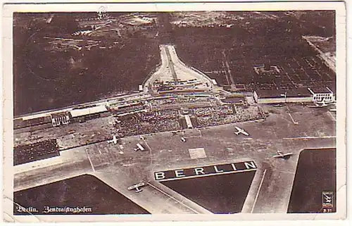 14982 Ak Berlin Zentralflughafen Flieger-Foto 1937