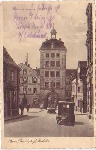 14971 Ak Borna bei Leipzig Reichstor 1937