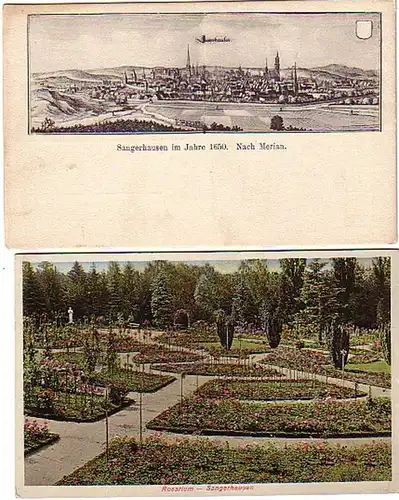 14966/2 Ak Sangerhausen Rosarium usw. um 1910