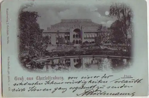 14959 Mondscheinkarte Gruß aus Charlottenburg 1898
