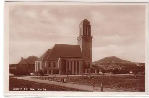 14949 Ak Görlitz Église évangélique de croix vers 1930