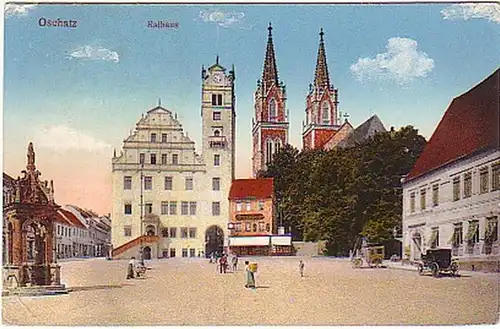 14945 Ak Oschatz Rathaus 1916