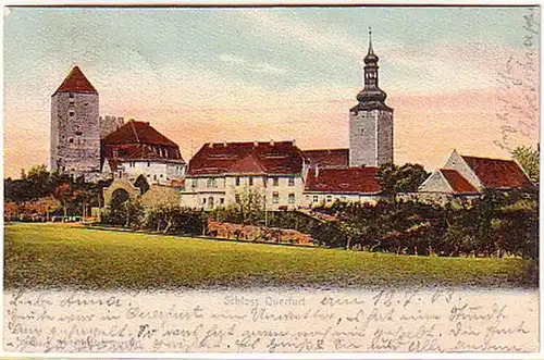 14943 Ak Schloss Querfurt Totalansicht 1913