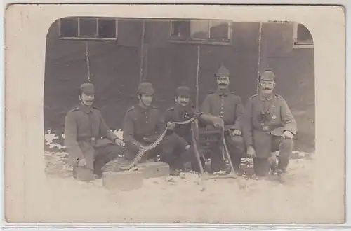 14938 Foto Ak Maschinengewehr Abteilung 1917