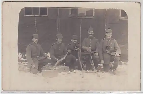 14938 Photo Ak mitrailleuse Division 1917