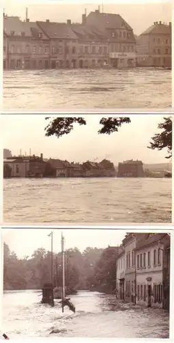 14935/3 Hochwasser Fotos Penig um 1950