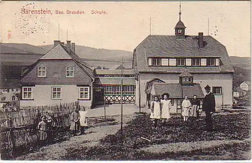 14929 Ak Bärenstein Bezirk Dresden Schule 1916