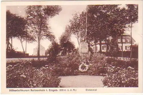 14913 Ak Reitzenhain im Erzgebirge Ehrenmal um 1930