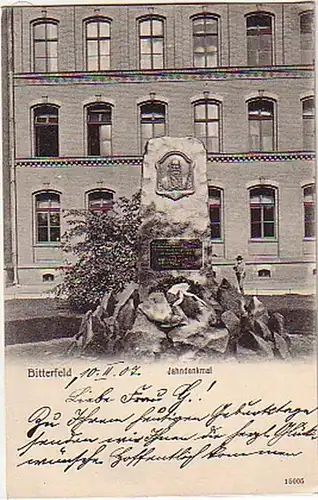 14902 Ak Bitterfeld Jahndenkmal 1907