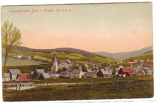 14885 Ak Sommerfrische Sosa im Erzgebirge 1910