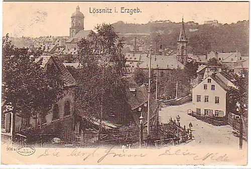 14878 Ak Lössnitz dans les monts Métallifères Vue totale 1903