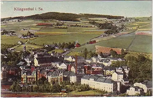 14871 Ak Klingenthal in Sachsen Totalansicht um 1910