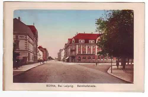 14856 Ak Borna Bez. Leipzig Bahnhofstraße 1925