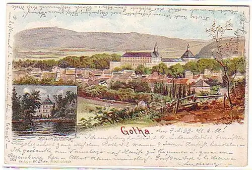 14834 Mehrbild Ak Gotha Museum Durchblick 1899