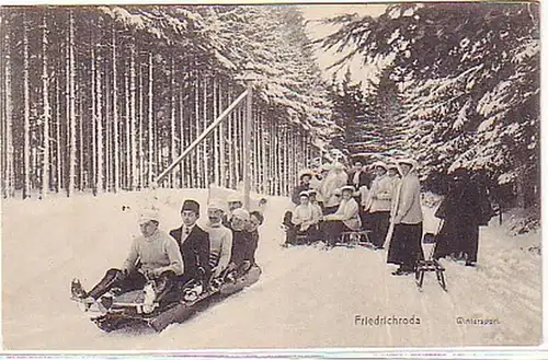 14833 Ak Friedrichroda Wintersport Rodelbahn 1910