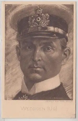 14832 Ak Kapitänleutnant Otto von Weddigen von U9 um 1916