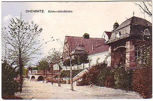 14830 Ak Chemnitz Gasthaus Küchwaldschänke 1916