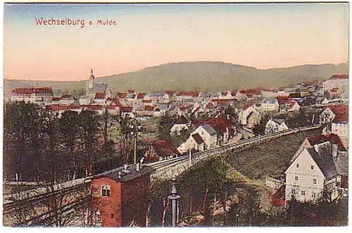 14825 Ak Wechselburg a. Mulde Totalansicht um 1910