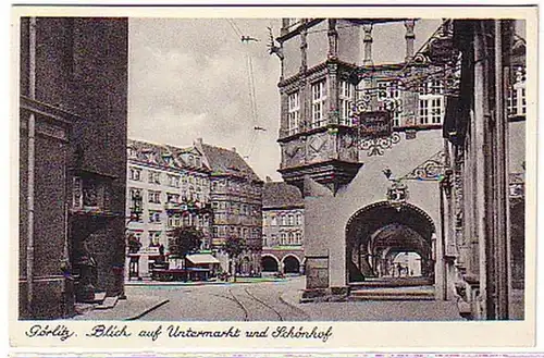 14823 Ak Görlitz Blick auf Untermarkt und Schönhof