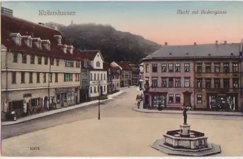 14816 Ak Waltershausen Markt mit Beckengasse 1912